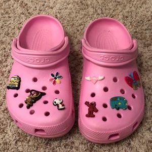 Pink Crocs with Jibbitz